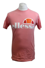 Load image into Gallery viewer, ELLESSE Men&#39;s Prado Pink Crew Neck Short Sleeve Cotton Logo T-Shirt S NEW

