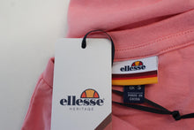 Load image into Gallery viewer, ELLESSE Men&#39;s Prado Pink Crew Neck Short Sleeve Cotton Logo T-Shirt S NEW
