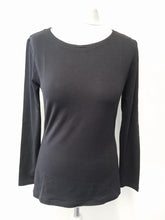 Load image into Gallery viewer, LA PERLA Ladies Black Cotton Long Sleeve Round Neck T-Shirt Size UK12
