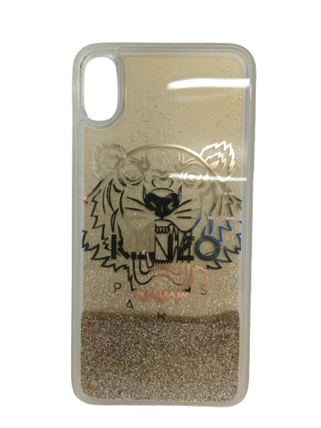 KENZO Gold Tiger Design With Glitter iPhone XS Phone Case NEW