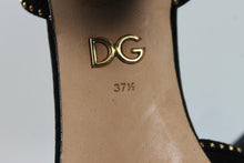 Load image into Gallery viewer, DOLCE &amp; GABBANA Ladies Black Suede Studed Sandals EU37.5 UK4.5 RRP815
