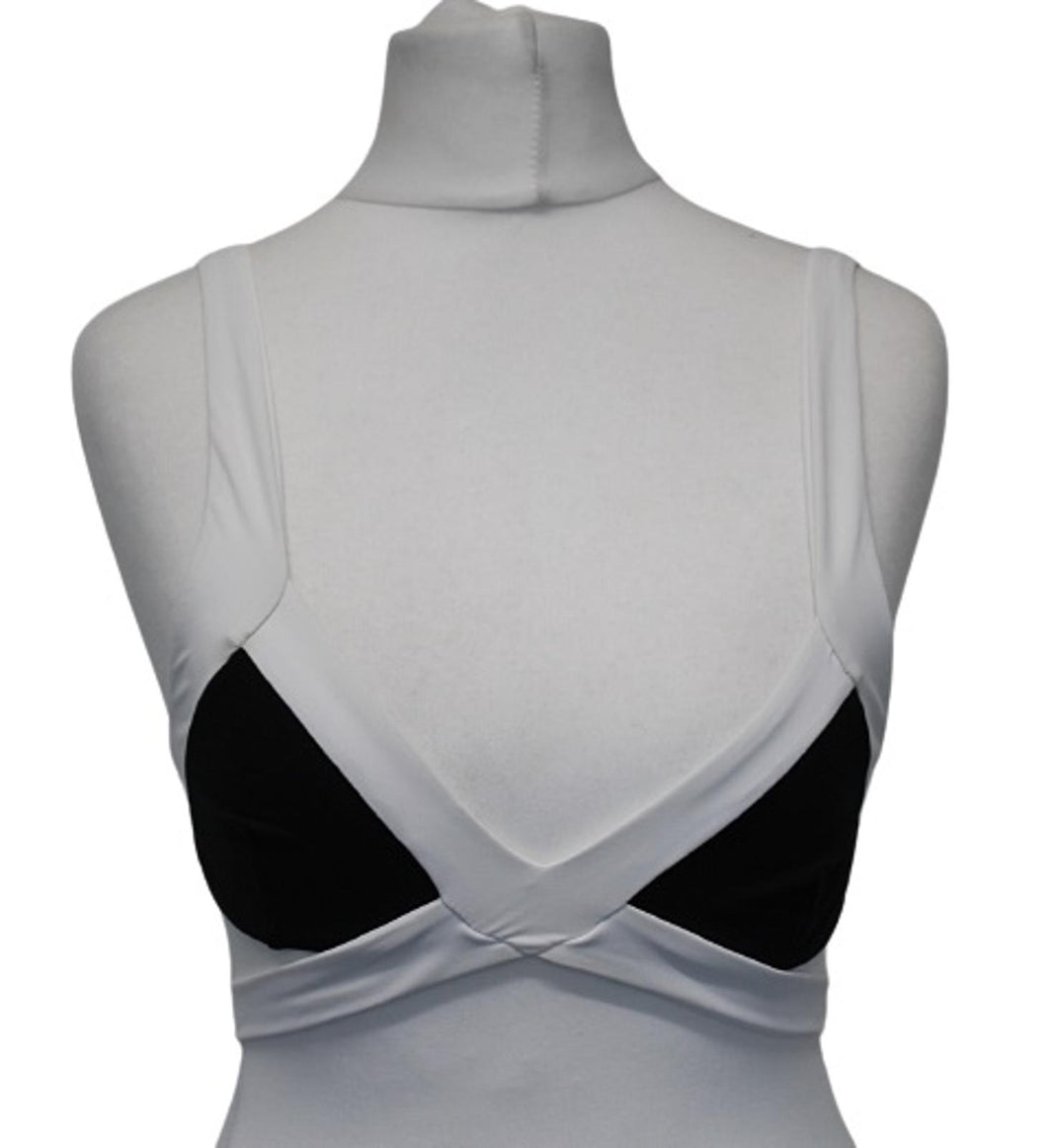AGENT PROVOCATEUR Ladies Mazzy1 Black White Bikini Swimwear Bra Top 2 UK8 NEW