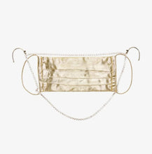 Load image into Gallery viewer, ROSANTICA Ladies Gold Tone Crystal Embellished Mouth Covering Mask NEW
