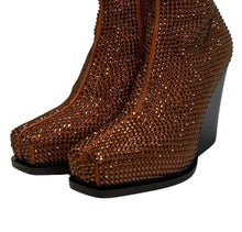 Load image into Gallery viewer, STELLA MCCARTNEY Cowboy Ankle Boot Wedge Crystal Brown IT37 UK4 RRP1375 BNIB
