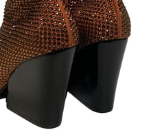Load image into Gallery viewer, STELLA MCCARTNEY Cowboy Ankle Boot Wedge Crystal Brown IT37 UK4 RRP1375 BNIB
