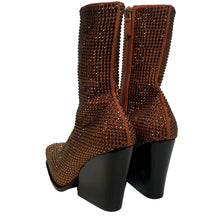 Load image into Gallery viewer, STELLA MCCARTNEY Cowboy Ankle Boot Wedge Crystal Brown IT37 UK4 RRP1375 BNIB

