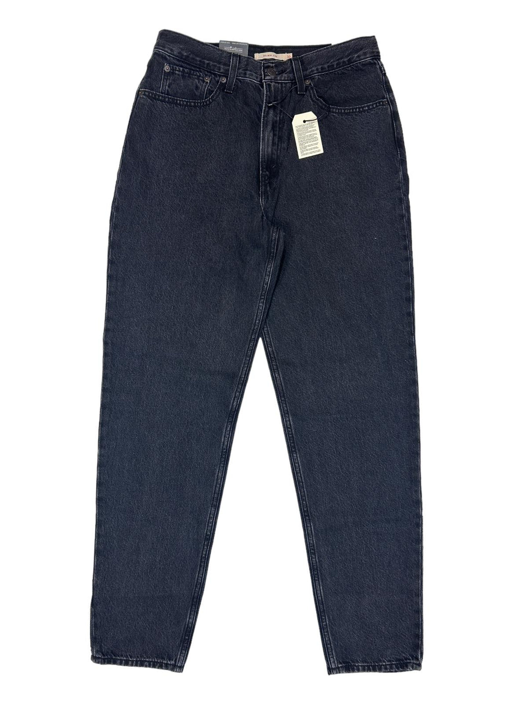 LEVIS 80s Mom Boyfriend Jeans High Waist Core Cotton Black 25 RRP115 BNWT