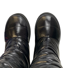 Load image into Gallery viewer, GIA COUTURE Flat Sole Knee High Ladies Boot Patent Padded Shoe UK6 NEW RRP 505
