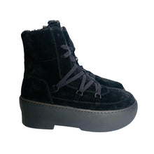 Load image into Gallery viewer, GIA COUTURE Flatform Ankle Boot Black Ladies Rugged Suede Shoe UK3.5 NEW RRP 500
