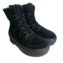 Load image into Gallery viewer, GIA COUTURE Flatform Ankle Boot Black Ladies Rugged Suede Shoe UK3.5 NEW RRP 500
