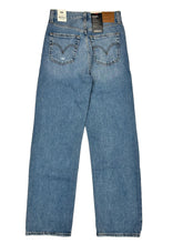Load image into Gallery viewer, LEVIS Core Ribcage High Waist Rip Straight Ankle Blue Jeans W24 L27 NEW RRP 125
