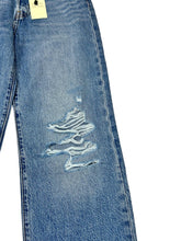 Load image into Gallery viewer, LEVIS Core Ribcage High Waist Rip Straight Ankle Blue Jeans W24 L27 NEW RRP 125
