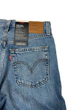 Load image into Gallery viewer, LEVIS Core Ribcage High Waist Rip Straight Ankle Blue Jeans W24 L27 NEW RRP 125
