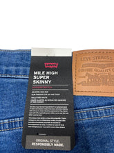 Load image into Gallery viewer, LEVIS Mile High Super Skinny Hyperstretch Classic Blue Jeans UK24 NEW RRP 125
