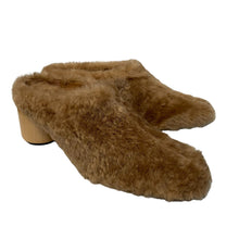 Load image into Gallery viewer, JIL SANDER 65 Stoe Mule Ladies Brown Shearling Midi Heel Shoe UK3.5 NEW RRP 630
