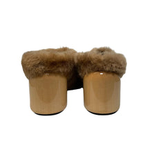 Load image into Gallery viewer, JIL SANDER 65 Stoe Mule Ladies Brown Shearling Midi Heel Shoe UK3.5 NEW RRP 630
