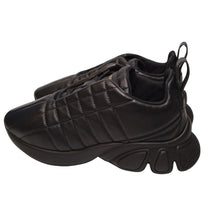 Load image into Gallery viewer, BURBERRY Axburton Sneaker Classic Leather Ladies Black Shoe UK4 NEW RRP 650

