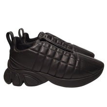 Load image into Gallery viewer, BURBERRY Axburton Trainers Black Padded Leather Sneaker IT42 UK8 NEW RRP650
