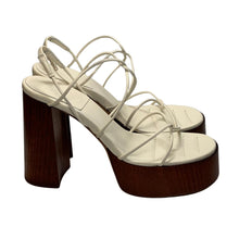 Load image into Gallery viewer, GIA / RHW White Leather Platform Heel Strappy Sandal Shoes EU36 UK3 RRP455 BNIB
