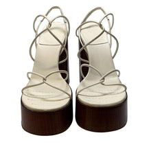 Load image into Gallery viewer, GIA / RHW White Leather Platform Heel Strappy Sandal Shoes EU36 UK3 RRP455 BNIB
