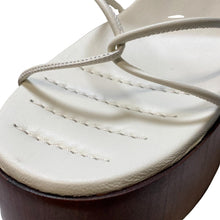 Load image into Gallery viewer, GIA / RHW White Leather Platform Heel Strappy Sandal Shoes EU36 UK3 RRP455 BNIB
