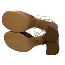 Load image into Gallery viewer, GIA / RHW White Leather Platform Heel Strappy Sandal Shoes EU36 UK3 RRP455 BNIB
