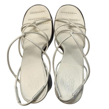 Load image into Gallery viewer, GIA / RHW White Leather Platform Heel Strappy Sandal Shoes EU36 UK3 RRP455 BNIB

