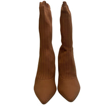 Load image into Gallery viewer, GIA / RHW Rosie Knit Sock Boot High Heel Pointed Brown EU37 UK4 RRP580 BNIB

