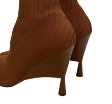 Load image into Gallery viewer, GIA / RHW Rosie Knit Sock Boot High Heel Pointed Brown EU37 UK4 RRP580 BNIB
