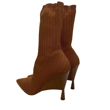 Load image into Gallery viewer, GIA / RHW Rosie Knit Sock Boot High Heel Pointed Brown EU37 UK4 RRP580 BNIB
