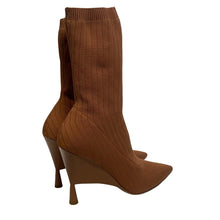 Load image into Gallery viewer, GIA / RHW Rosie Knit Sock Boot High Heel Pointed Brown EU37 UK4 RRP580 BNIB
