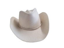 Load image into Gallery viewer, GLADYS TAMEZ Millinery Rocky Cowboy Hat Western Felt White M NEW RRP370
