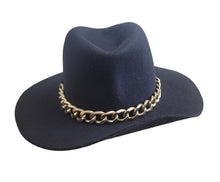 Load image into Gallery viewer, GLADYS TAMEZ Millinery Iggy Cowboy Western Felt Hat Black S NEW RRP410
