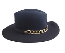 Load image into Gallery viewer, GLADYS TAMEZ Millinery Iggy Cowboy Western Felt Hat Black L NEW RRP410
