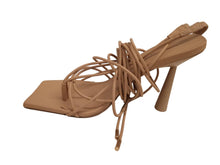 Load image into Gallery viewer, GIA/RHW Rosie 6 Shoes Beige Leather Strappy Heeled Sandals EU37 UK4 NEW RRP470
