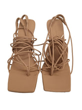 Load image into Gallery viewer, GIA/RHW Rosie 6 Shoes Beige Leather Strappy Heeled Sandals EU37 UK4 NEW RRP470
