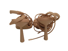 Load image into Gallery viewer, GIA/RHW Rosie 6 Shoes Beige Leather Strappy Heeled Sandals EU37 UK4 NEW RRP470
