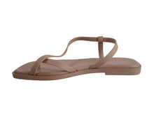 Load image into Gallery viewer, PIFERI Ladies Brown Vegan Leather Open Toe Fawn Sandals EU37 UK4 RRP350 NEW
