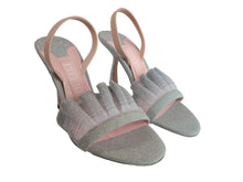 Load image into Gallery viewer, PIFERI Ladies Silver Glitter Izma Slingback 100 Sandals EU35 UK2 RRP550 NEW
