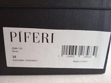 Load image into Gallery viewer, PIFERI Ladies Silver Glitter Izma Slingback 100 Sandals EU35 UK2 RRP550 NEW

