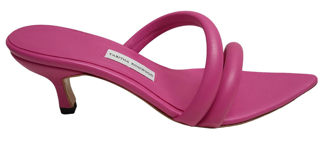 TABITHA RINGWOOD Clove 70 Heel Fuchsia Pink Leather Sandals UK7 NEW RRP425