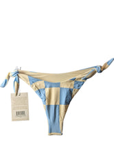 Load image into Gallery viewer, ABYSSE Bikini Blue Bikini Bottoms Jean Shimmer Tie Up White S NEW RRP 90
