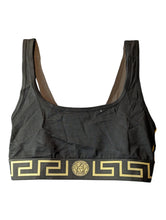 Load image into Gallery viewer, VERSACE Sports Bra Black Ladies Medusa Sports Bra Jersey Logo S NEW RRP 235
