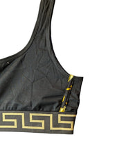 Load image into Gallery viewer, VERSACE Sports Bra Black Ladies Medusa Sports Bra Jersey Logo S NEW RRP 235
