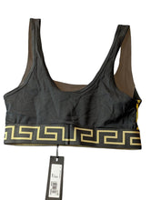 Load image into Gallery viewer, VERSACE Sports Bra Black Ladies Medusa Sports Bra Jersey Logo S NEW RRP 235
