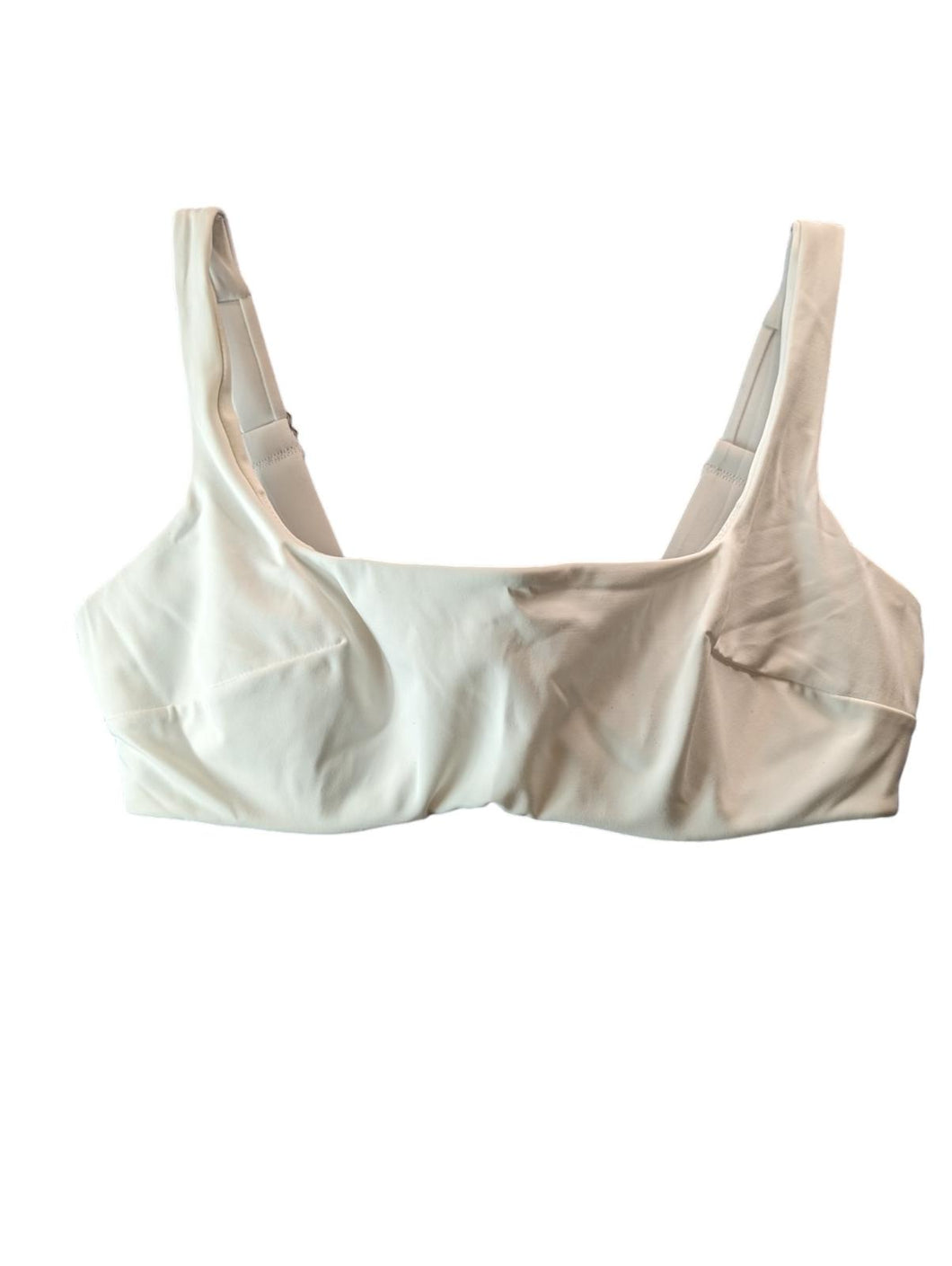 FORM & FOLD Bikini Tops White The Crop Square Neck 34D NEW RRP 200