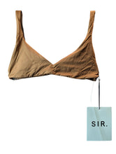 Load image into Gallery viewer, SIR. Bikini Tops Brown Seamless Hazel Stretch Sheen UK 8 NEW RRP 120
