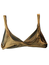 Load image into Gallery viewer, SIR. Bikini Tops Brown Seamless Hazel Stretch Sheen UK 8 NEW RRP 120
