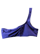 Load image into Gallery viewer, ISABEL MARANT Bikini Tops Blue Salome Asymmetric One Shoulder UK8 NEW RRP 80
