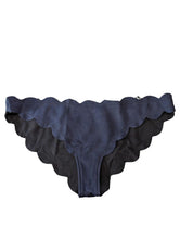 Load image into Gallery viewer, MARYSIA Bikini Bottoms Blue Antibes Strapless Scallop Trim L NEW RRP 180
